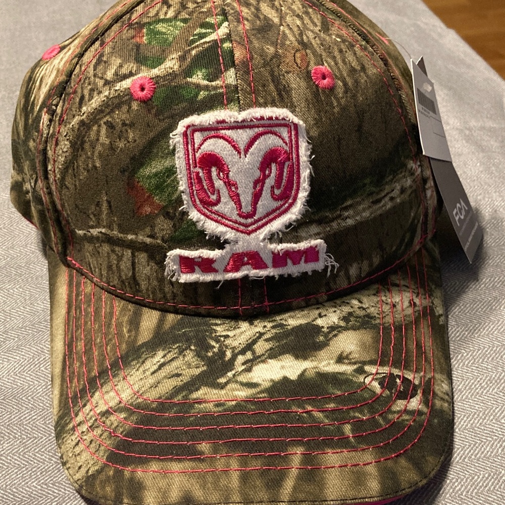 RAM Women's Camouflage Cap with Pink Stitching
